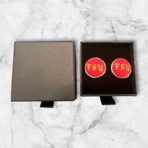 Needlepoint cufflinks - Florida State University